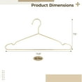 thumbnail image 6 of Gold Metal Hangers for Clothes, 50 Pcs Stainless Steel Wire Clothes Hangers, Heavy-Duty, Space-Saving for Coat Suit Dress, 6 of 6