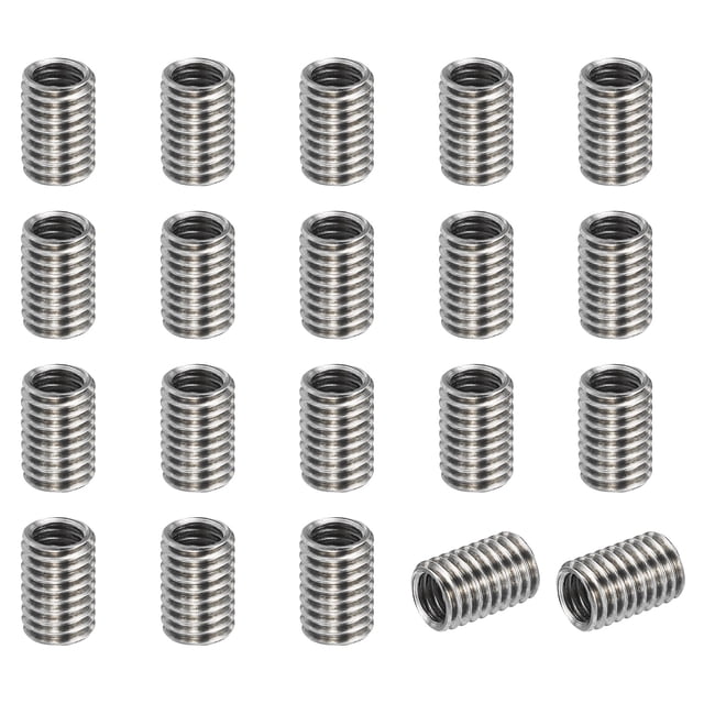 Unique Bargains Adaptateurs de Filetage Manchon Réducteur Écrou M8x1.25 Mâle à M6x1.0 Femelle pour Réparer Insert Écrou Vis Réducteur 12mm 20 Pcs