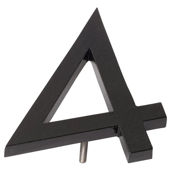 Montague Metal Products 12" Black Floating or Flat Modern House Numbers 0-9 - 4
