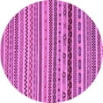 thumbnail image 1 of Ahgly Company Indoor Round Abstract Purple Modern Area Rugs, 3' Round, 1 of 4