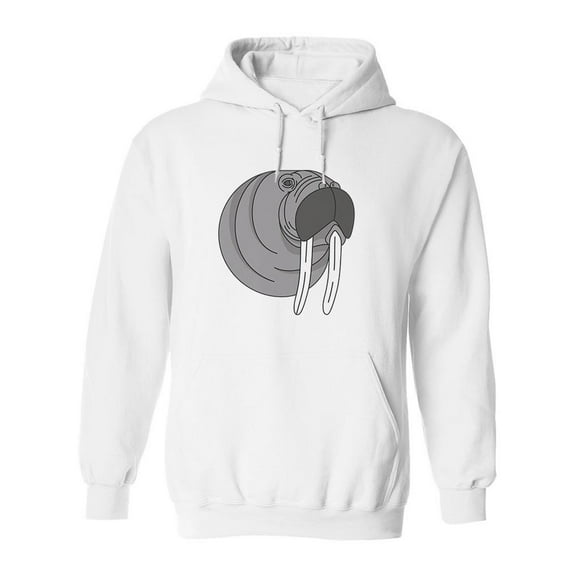 Black And White Walrus Hoodie Men -Image by Shutterstock, Male Medium