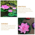 thumbnail image 4 of 3 piezas de hojas de loto flotantes para decoración de piscinas de agua, plantas verdes artificiales para exteriores, flores de plástico falsas simuladas de EVA, 4 of 6
