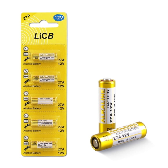 Batería alcalina LiCB 27A 12V (paquete de 5)