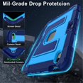 thumbnail image 4 of Case For iPad mini 6 2021 / mini 2024,Anti Drop Silicone+PC Layer Protective Case Hidden Large Bracket ,Shoulder Strap, Heavy Duty Shockproof Three Proof Tablet Protective Case,Blue, 4 of 7