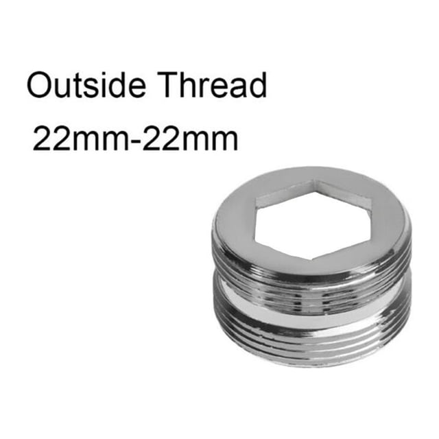 Brass Tap Aerator Connector Outside Thread Kitchen Faucet Water Saving Adaptor Outside Thread 22mm-22mm