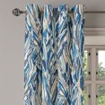 thumbnail image 3 of Ambesonne Nature Grommet Curtain, Contemporary Leaves Botany, 50"x96", Sea Blue Pastel Green, 3 of 5