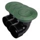 thumbnail image 1 of Emisor de drenaje NDS 322G* verde para tubos de 3 pulgadas, paquete de 3, 1 of 5