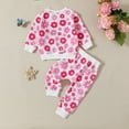 thumbnail image 4 of JIAYUE Outfits Sets For Girls Floral Long Sleeve Crew Neck Pull-On Tops and Joggers 2PC For Youth Activities Comfy Set, 4 of 6