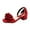 Red, variant on Xfvqtps Kids Girls Sandals Dressy Chunky Block Low Heels Ankle Strap Open Toe Suede Flower Hook and Loop Strap Solid Color Non Slip Breathable Summer Casual Wedding Party Dress Shoes Black