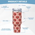 thumbnail image 5 of Cauagu Basset hound dog with paw Print Stainless Steel Vacuum Insulated Tumbler,40oz Water Bottle with Handle & Flip Straw Reusable Travel Coffee Mug for Women & Men, 5 of 8