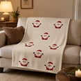 thumbnail image 6 of Sahpxhe Christmas Flannel Throw Blanket with Santa Claus Design,Ultra Soft Reversible Winter Blanket for Couch and Bed,Cozy Christmas Home Decor,59.1x39.4in B-L, 6 of 6
