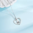 thumbnail image 4 of Iefil S925 Sterling Silver Birthstone Heart Pendant Necklace for Women, Dainty Graduation Gifts 2026, CZ Fine Jewelry, 4 of 7