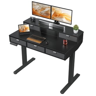 62x47 Inches L Shaped Electric Standing Desk with Drawer 62x47 Inches L Shaped Electric Standing Desk with Drawer