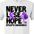 thumbnail image 4 of Inktastic Never Lose Hope Epilepsy Awareness with Balloons and Purple Ribbon T-Shirt, 4 of 5