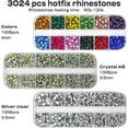 thumbnail image 6 of Hotfix Applicator, 5 in 1 Hot Fixed Wand Bedazzler Kit, Rhinestones Setter Wand Tool with 5 Different Tip Sizes, DIY Bedazzler Kit with Rhinestones with Support Stand, 6 of 8