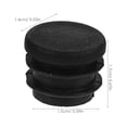 thumbnail image 5 of OFFIGAM 100Pcs Black Plastic Pipe Caps Furniture Leg Covers Round Sealing and Scratch Prevention, 5 of 6