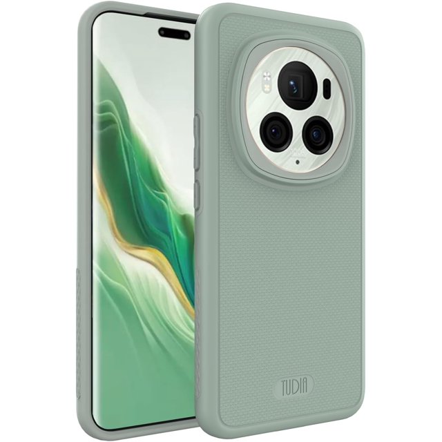 TUDIA MergeGrip Honor Magic 6 Pro Case 5G 2024 Dual layer Grip Heavy Duty - Green Lily