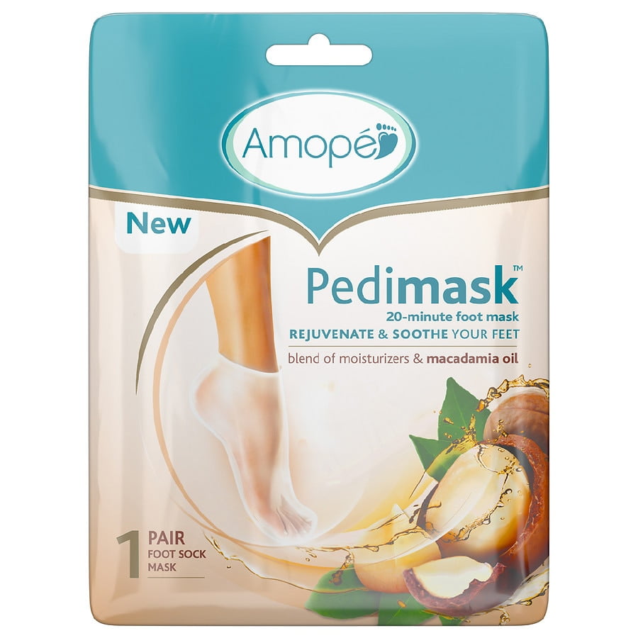 Amope Pedimask Foot Pedicure Moisturizing Mask Macadamia