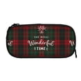 thumbnail image 3 of Vsdgher Wonderful Time Christmas Print Large Capacity Pencil Case Pouch with Zipper, Portable Aesthetic Big Capacity Pencil Cases Pen Office Travel Stationery Bag, 3 of 8