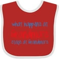 thumbnail image 3 of Inktastic What Happens at Grandma's Boys or Girls Baby Bib, 3 of 4