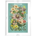 thumbnail image 5 of Art.com Vintage Flowers on Teal Art Print, White Frame Wall Art, 21" x 29", 5 of 5