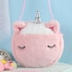 thumbnail image 1 of Bolsa Licorne de dibujos animados de felpa, bolso con cremallera, minibolso cruzado informal (blanco y rosa) Tmvgtek Para estrenar, 1 of 5