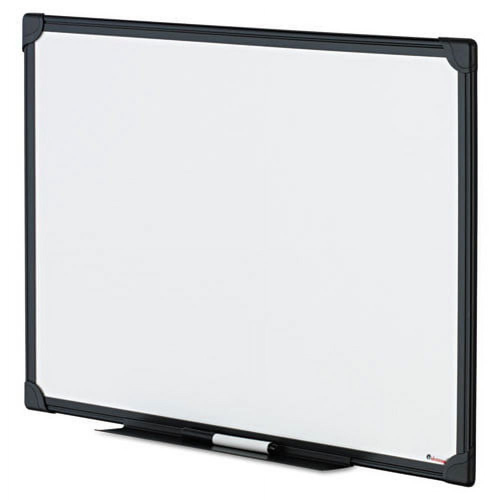 Universal UNV43630 24 in. x 18 in. Melamine Dry Erase Board - Black Frame