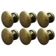 thumbnail image 1 of 6 uds perilla de aleación de Zinc para gabinete manijas de tocador redondas antiguas tiradores de cajón de bronce, 1 of 2