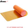Ikon Motorsports 2 Piece 12 x 24 Inch Compatible with Headlight Tail Light Fog Lamp Film Sheet - Orange