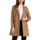 thumbnail image 1 of Abrigo de invierno para mujer INSPIRE CHIC, con solapa muesca, abrigo trench de doble botonadura, talla XS, color camello, 1 of 6
