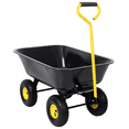 thumbnail image 6 of Metal Dump Cart 600lb Large Bed 10" Tires for Garden Yard Lawn Construction, 6 of 11
