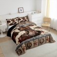 thumbnail image 4 of Manfei Western Boot Bedding Twin Comforter Set, Texas Stars Down Comforter, Farmhouse Cow Print Reversible Duvet Insert, Lightweight Bedroom Decor, 2-Piece, 4 of 8
