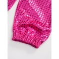 thumbnail image 6 of iEFiEL Kids Girls Shiny Dots Dance Pants for Hip-hop Jazz Stage Performance Competition Hot Pink 3-4, 6 of 7