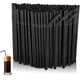 thumbnail image 1 of 600 Pcs Plastic Straws, Black Reusable Straws For Drinks From Bar Party Home, 22 Cm (calibre 6 Mm) 26-27s, 1 of 5