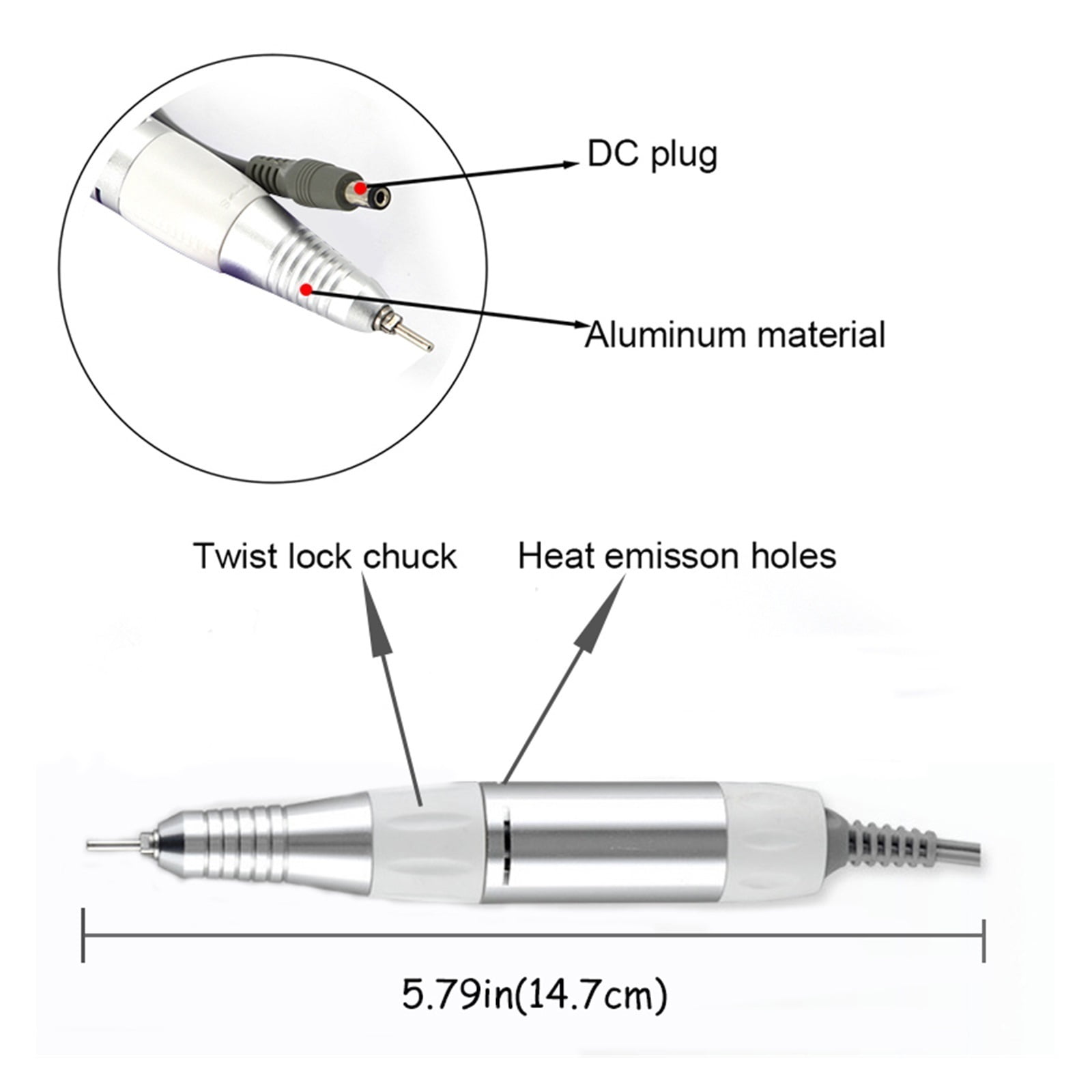 35000RPM Electric Nail Drill Machine, Professional Nail Drill Machine Sets For Manicure Nail Polish Gel Romover Pedicure Nail File Nail Art Equipmen ,Low Noise