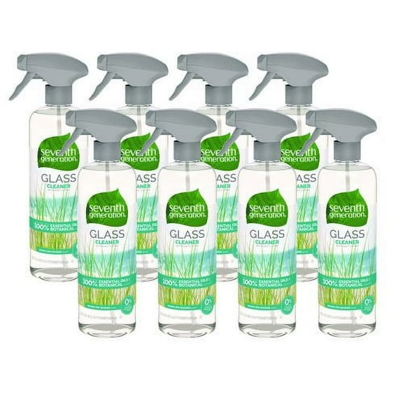Seventh Generation Glass Cleaner, Sparkling Sea, 4 Pack, 23 oz
