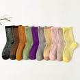 thumbnail image 6 of 1 Pair Women Sweat-absorbent Socks Spring Autumn Thin Cool Socks Contrasting Color Bright Mid-Tube Socks, 6 of 8