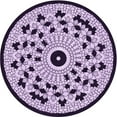 thumbnail image 1 of Ahgly Company Tapis d'Intérieur Ronds de Style Transitionnel Lavables à la Machine, Rose Blush, 6 Pieds Rond, 1 of 7
