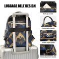 thumbnail image 3 of FORMRS Mini Backpack Purse for Women Quilted Travel Daypack Casual Shoulder Bag, Blue Peacock Feathers Pattern, 3 of 7