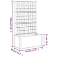 thumbnail image 2 of vidaXL Garden Planter White Polypropylene Large Planters, 2 of 5