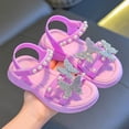 thumbnail image 6 of Little Girls Summer Glitter Gladiator Sandals Rhinestone Open Toe Strappy Dress Flats Sandals Wedding Party Shoes for Toddler Little Kid Big Kid, 6 of 7