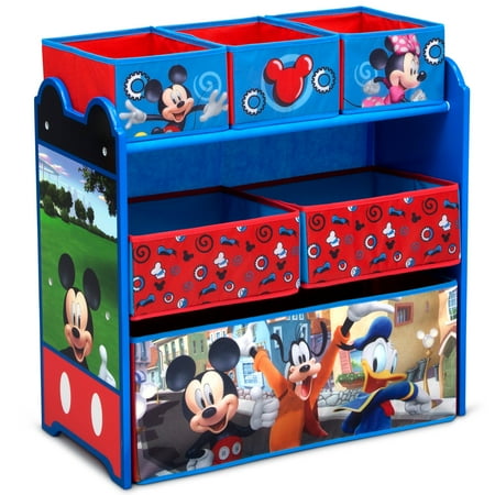 UPC: 0080213098025 | Disney Mickey Mouse 6 Bin Design and Store Toy Organizer by Delta Children