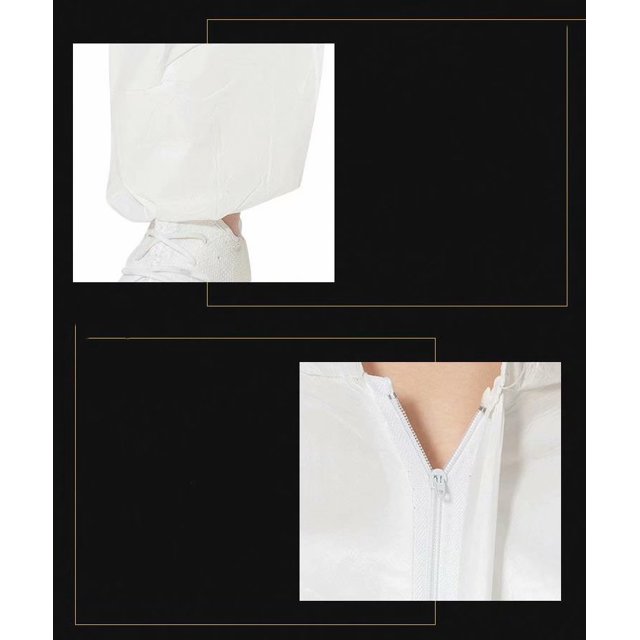5 Piezas, Ropa Protectora No Tejida Desechable De Una Pieza Con Capucha Y Pies, Overol De Cría Pintado Contra El Polvo Y Los Brotes, XXXL LingWen 8390615528733