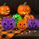 thumbnail image 3 of Cubo de calabaza de Halloween | Cesta de calabaza de PVC con asa | Pequeño cubo de plástico para decoración de fiestas y cosplay | Contenedor ligero reutilizable para Halloween | Pack de 12 | Naranja, 3 of 9