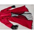 thumbnail image 2 of BYHONG Halloween Womens Vintage Long-sleeved waist Back Bandage Lace Stitching Tuxedo Jacket Overcoat Coats for Women Red L, 2 of 4