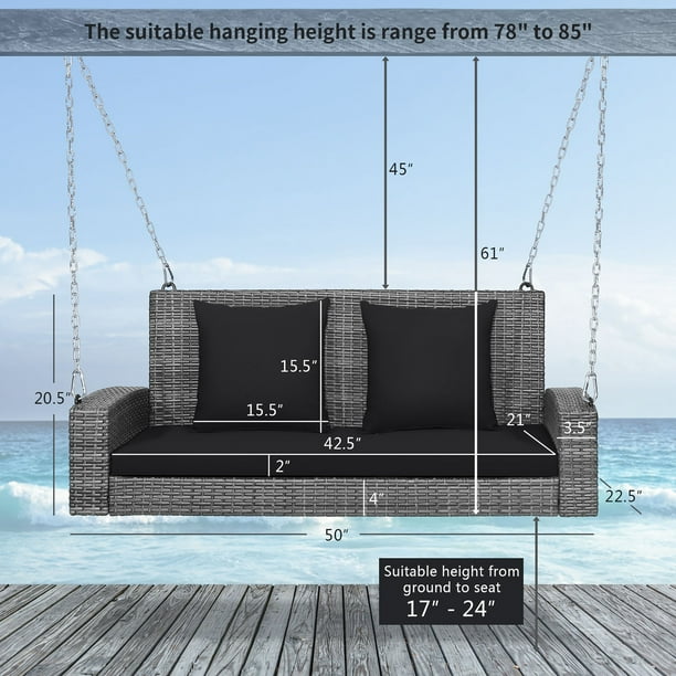 Patio swing online cushions walmart