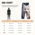 thumbnail image 2 of Salouo White Wolf With Flowers Print Women's Pajama Pants Casual Loose Sweatpants PJs Flowy Pants Drawstring Palazzo for Women Wide Leg Pants Lounge Pajama -X-Large, 2 of 8