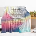 thumbnail image 2 of Inspirational Religious Gifts for Women Men, Christian Blanket 50X60Inch Bible Verse Healing Soft Throw Blanket Get Well Soon Prayer Caring Gift, 2 of 5