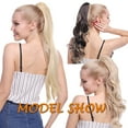 thumbnail image 5 of Sego Long Thick Claw Ponytail Hair Extension Synthetic Curly Real Hair Piece Big Wave Clip in Hair Extensions For Women, 5 of 10