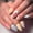 With tools, variant on Short almond-shaped press-on nails, new spring and summer style with 3D embossed starfish and flowers, skin-flattering, 24-piece detachable nail patches